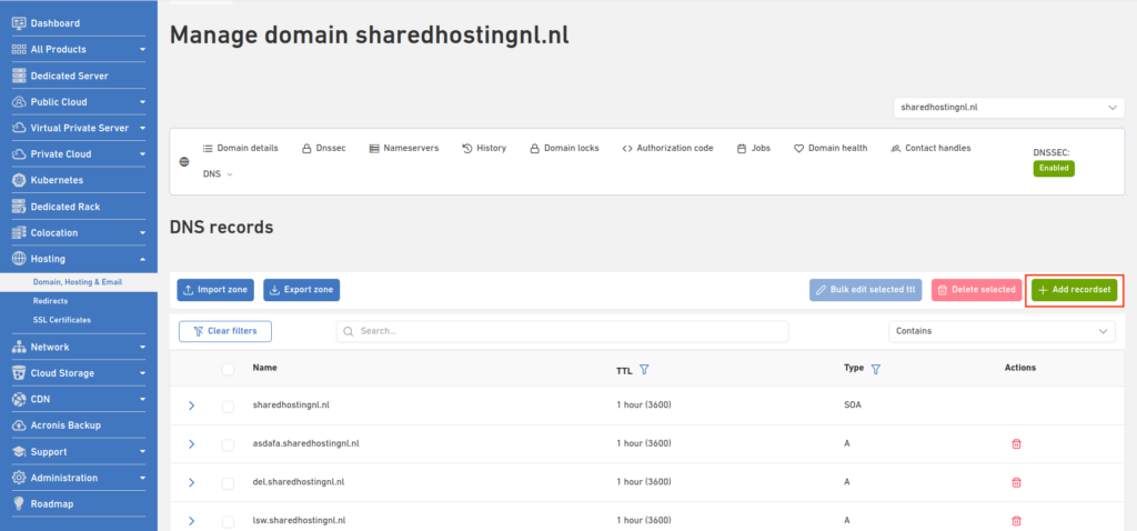 Domain Name Overview 19 add dns record