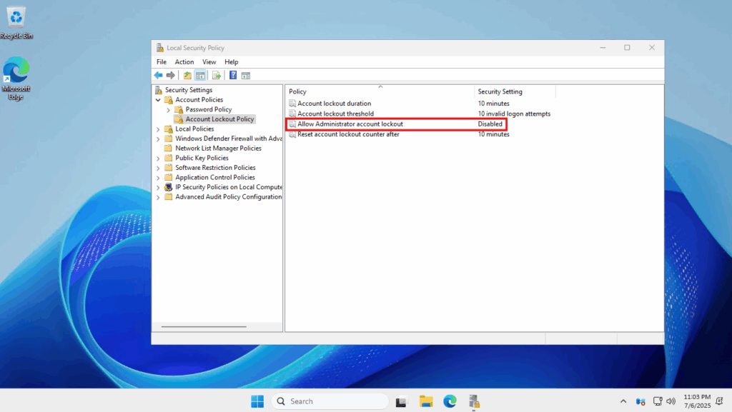 administrator lockout error 04 1