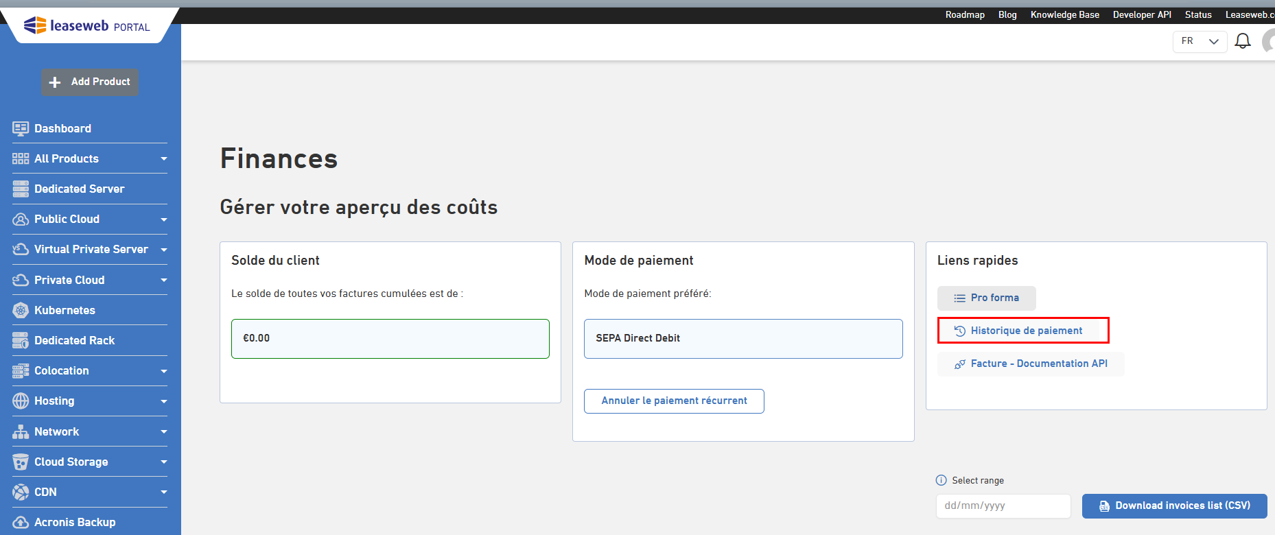 Payments - Knowledge Base - Leaseweb