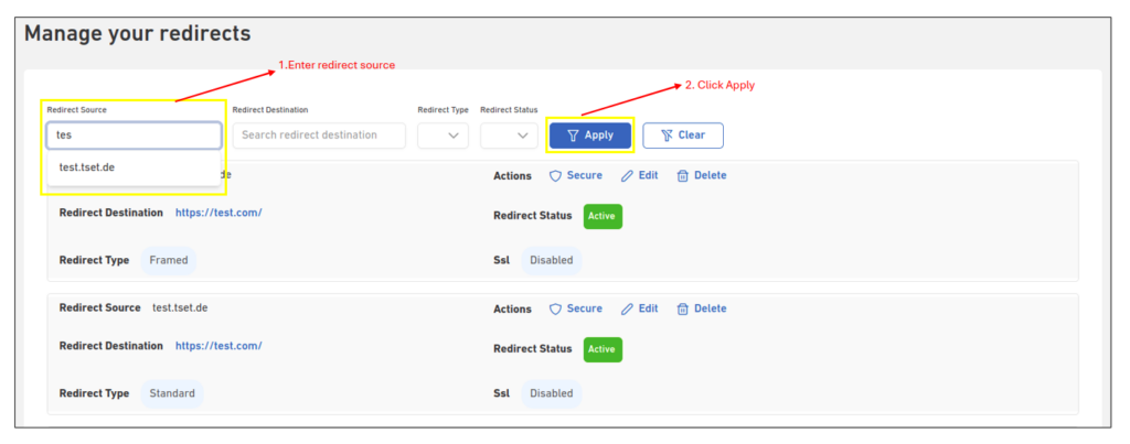 Redirecting Domain Name 12 redirect search source