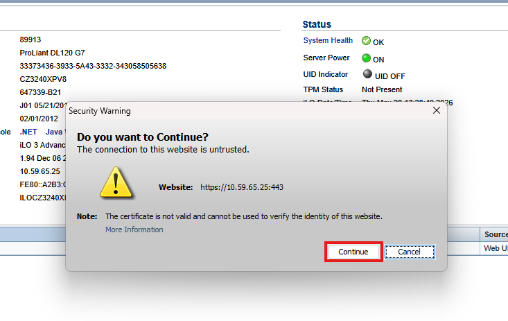 How to Access the iLO 3 Web Interface and Console 16 image 13