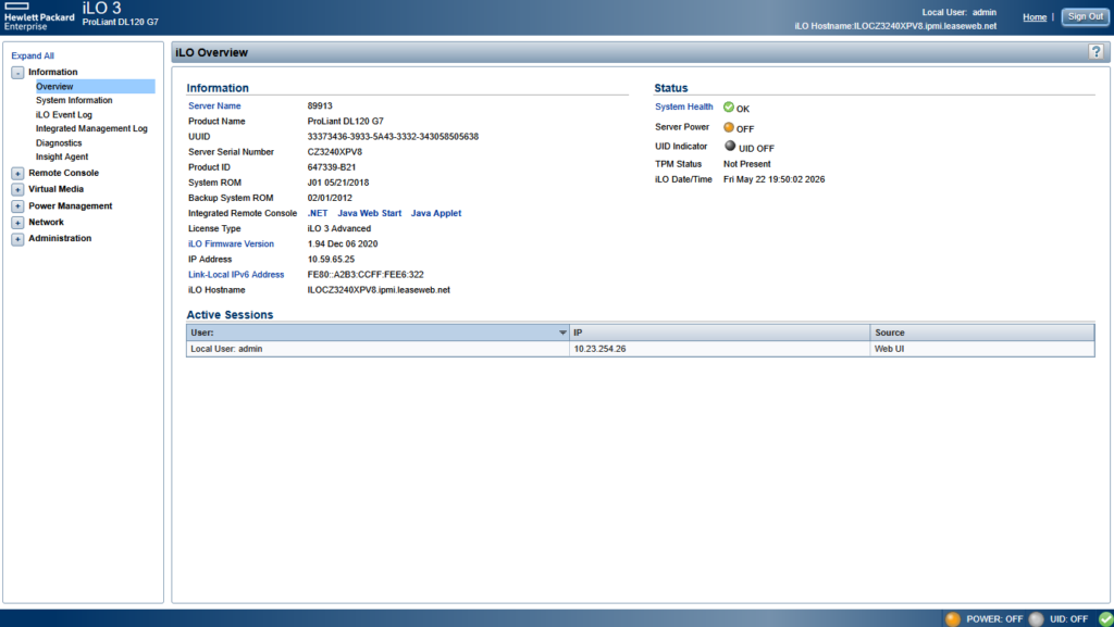 How to Access the iLO 3 Web Interface and Console 13 image 4
